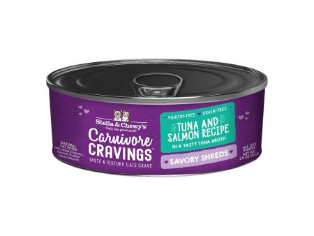 Stella & Chewy s Carnivore Cravings Savory Shreds Tuna & Salmon Wet Cat Food Online Sale