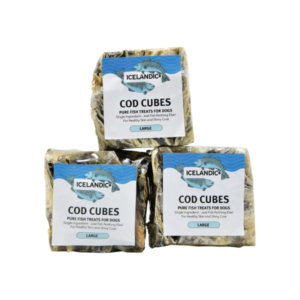 Icelandic+ Large Cod Skin Cube Dog Treats Sale