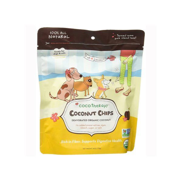 CocoTherapy Dehydrated Organic Coconut Chips for Dogs Online Sale