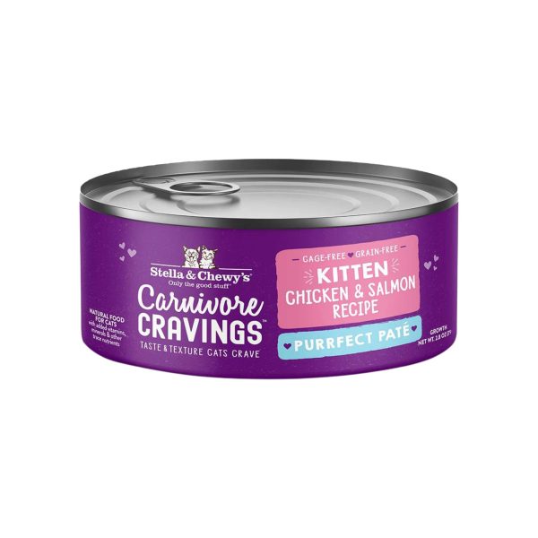 Stella & Chewy s Carnivore Craving Purrfect Pate Chicken & Salmon Kitten Wet Food For Sale