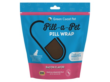 Green Coast Pet Pill-a-Pet Bacon Flavored Pill Wrap Putty with Probiotics for Dogs For Sale