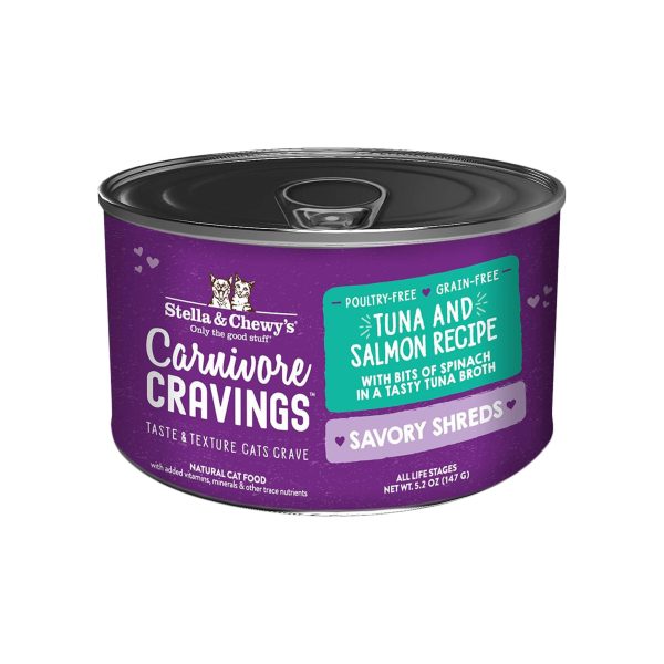 Stella & Chewy s Carnivore Cravings Savory Shreds Tuna & Salmon Wet Cat Food Online Sale