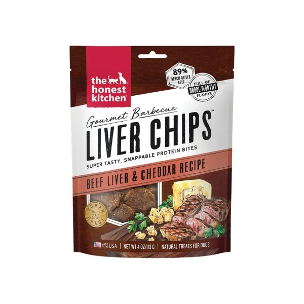 The Honest Kitchen Gourmet Barbecue Liver Chips 4 oz Treats for Dogs Sale