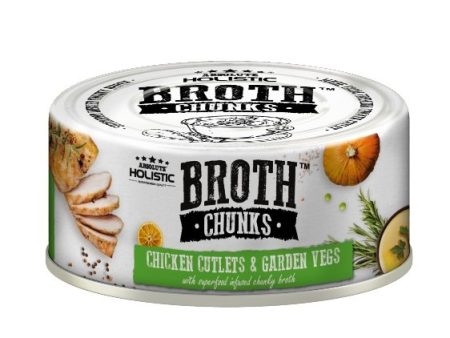 Absolute Holistic Broth Chunks (Chicken Cutlets & Garden Vegs) Wet Cat & Dog Food Hot on Sale