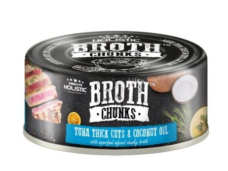 Absolute Holistic Broth Chunks (Tuna Thick Cuts & Coconut Oil) Wet Cat & Dog Food Hot on Sale