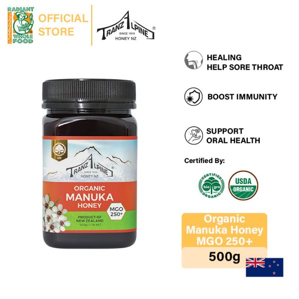 Tranzalpine Organic Manuka Honey MG250+ Supply