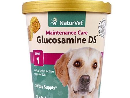 NaturVet Glucosamine DS Plus (Level 1) Maintenance Care Soft Chew Dog Supplement (70 Count) Fashion