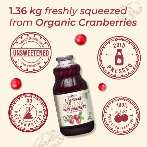 [Twin Pack] Organic Cranberry Juice on Sale