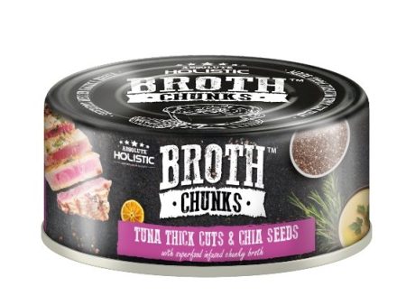 Absolute Holistic Broth Chunks (Tuna Thick Cuts & Chia Seeds) Wet Cat & Dog Food Cheap