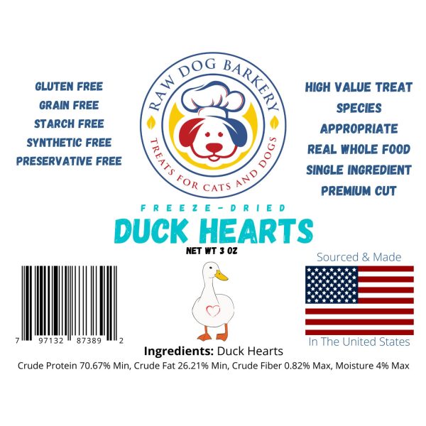 Duck Hearts Freeze-Dried Hot on Sale