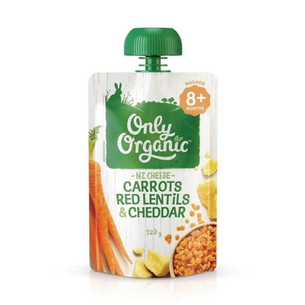 Only Organic Carrots Red Lentil & Cheddar Online now