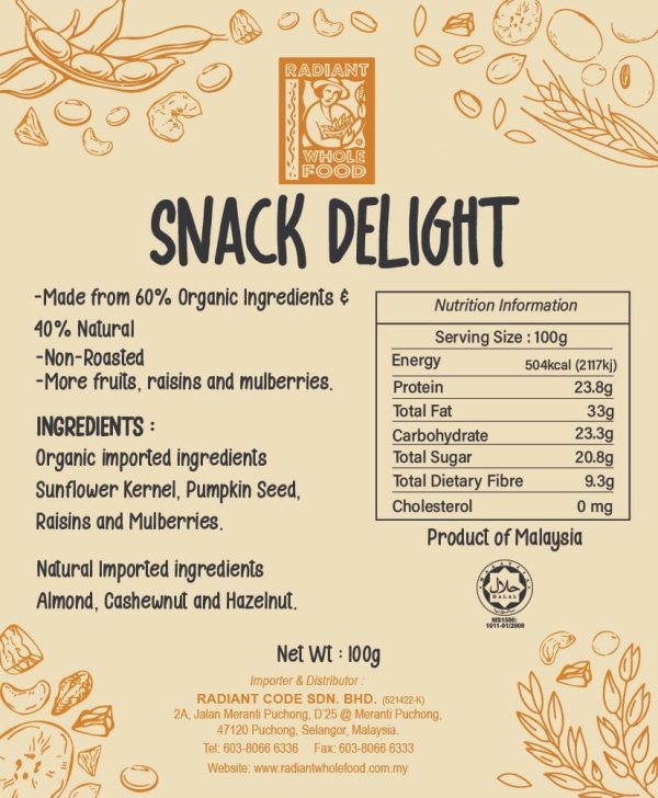 Radiant Snack Delight, Non Roasted (Gluten Free) [Mini Pack] on Sale