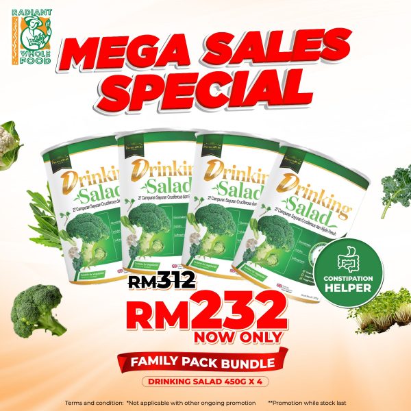 Family Pack Bundle Drinking Salad 450g x 4 Sale