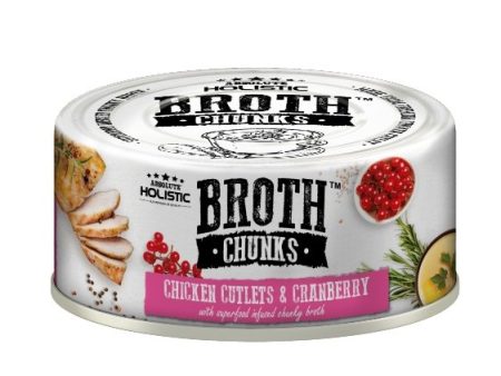 Absolute Holistic Broth Chunks (Chicken Cutlets & Cranberry) Wet Cat & Dog Food Online Sale