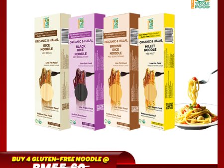 1 set Gluten Free Noodle (Millet, Rice, Brown Rice,Black Rice) For Sale