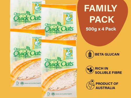 [Family Pack] Radiant Organic Quick Oats (500g x 4 Packs) Online