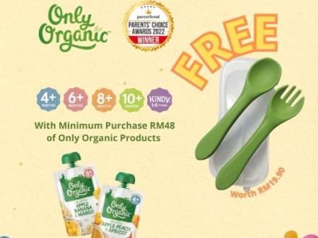 [FREE GIFT] Only Organic Infant Silicone Spoon Fork Set Online Hot Sale