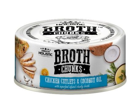 Absolute Holistic Broth Chunks (Chicken Cutlets & Coconut Oil) Wet Cat & Dog Food Fashion