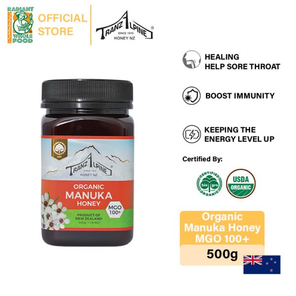 Tranzalpine Organic Manuka Honey MGO 100+  ( Madu Asli New Zealand ) Online Sale