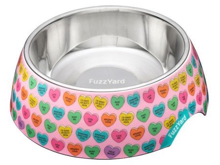 FuzzYard Candy Hearts Easy Dog Feeding Bowl Sale