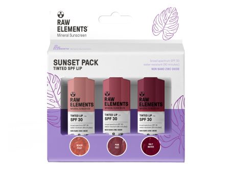 SPF 30 TINTED LIP SUNSET .15 oz - 3 Pack Cheap