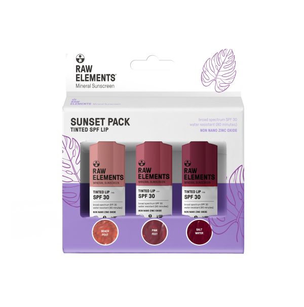 SPF 30 TINTED LIP SUNSET .15 oz - 3 Pack Cheap